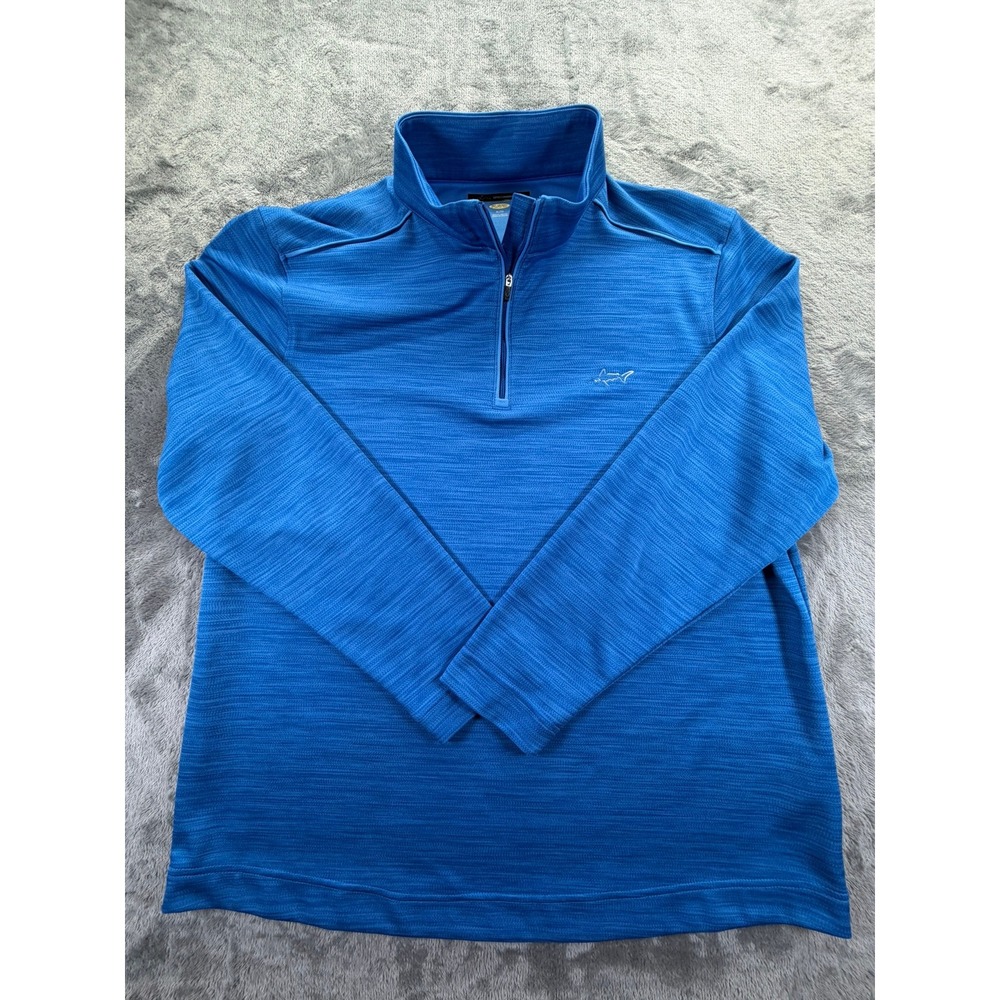 Greg Norman Mens Play Dry Quarter Zip Pullover Blue G7XDK928 XL